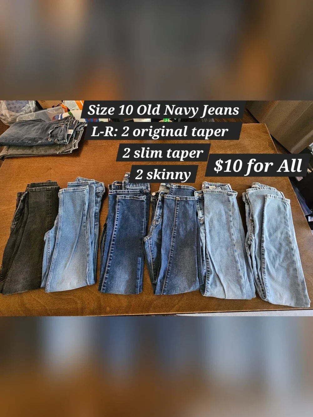 Old Navy Size 10 Boy’s Jeans - Assorted Blue & Black Washes